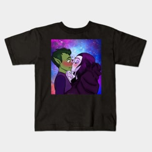 Beastboy and Raven Kids T-Shirt